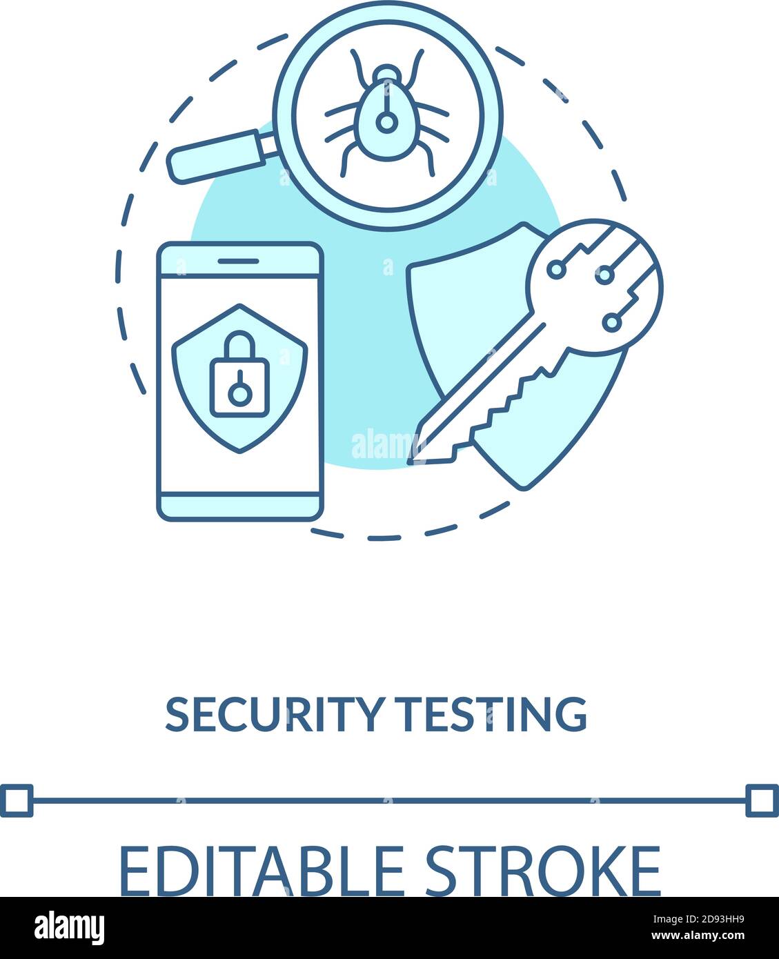 Security testing concept icon Stock Vector Image & Art - Alamy