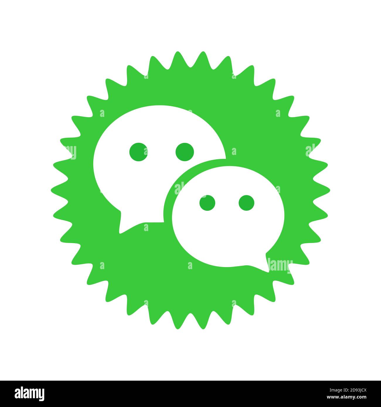 WeChat logo. WeChat is a Chinese multi-purpose messaging, social media and mobile payment app . Kharkiv, Ukraine - June, 2020 Stock Photo