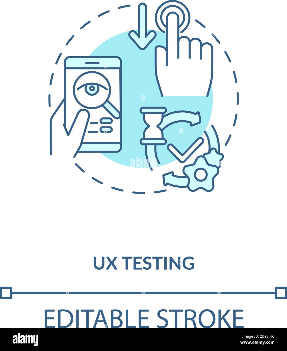UX testing concept icon Stock Vector Image & Art - Alamy
