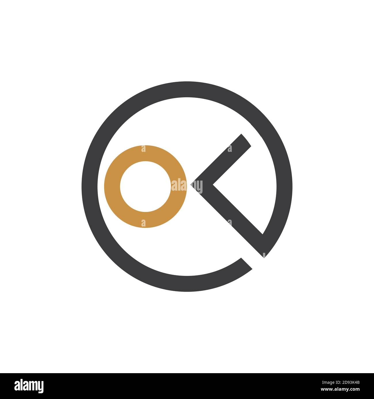Initial letter ko logo or ok logo vector design template Stock Vector ...