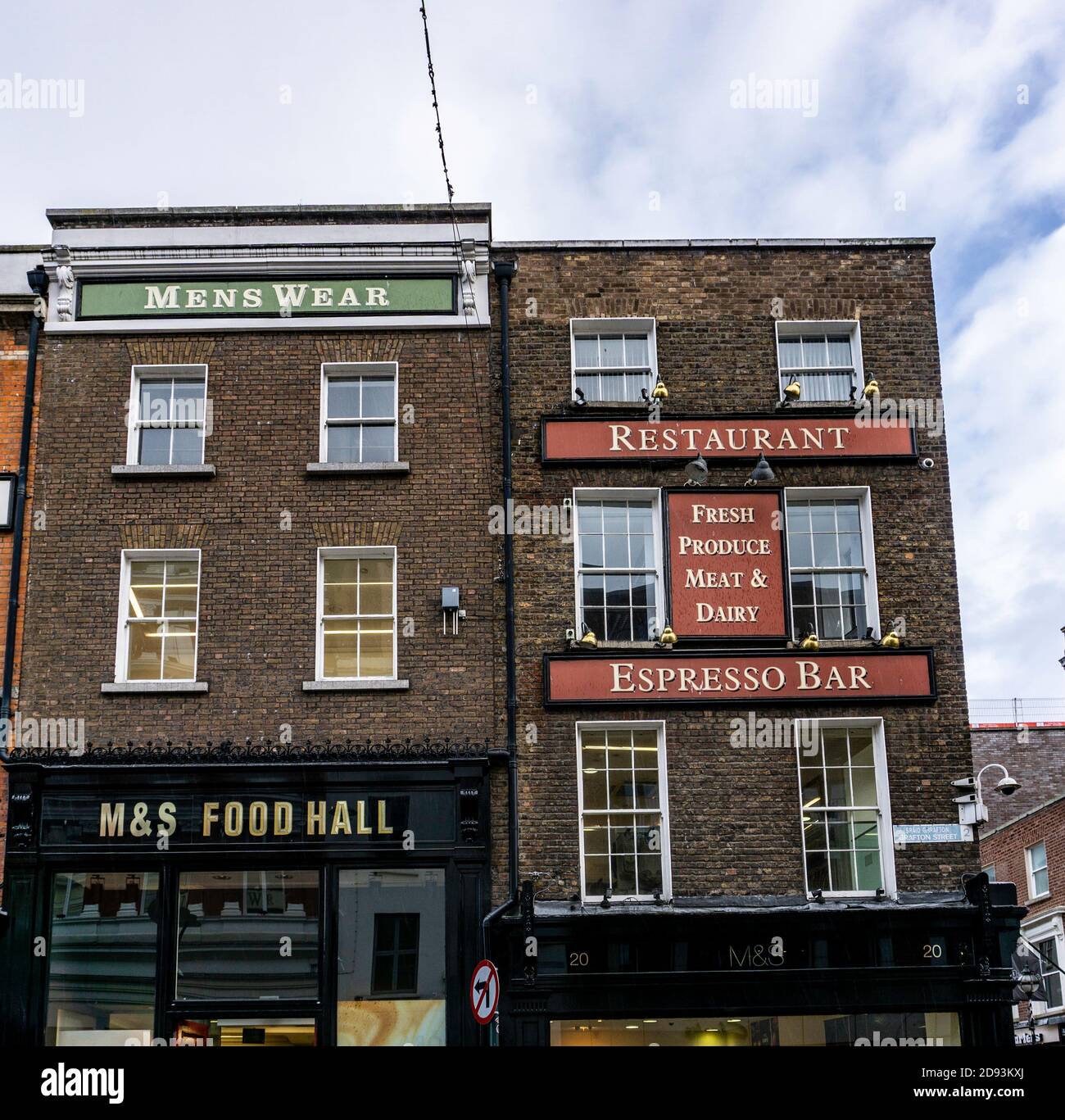Old signage on Marks and Spencer store in Grafton Street, Dublin ...