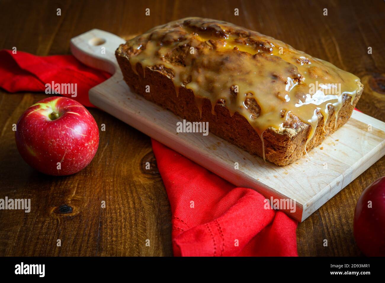 Apple bread with apple cider glaze Stock Photo Alamy