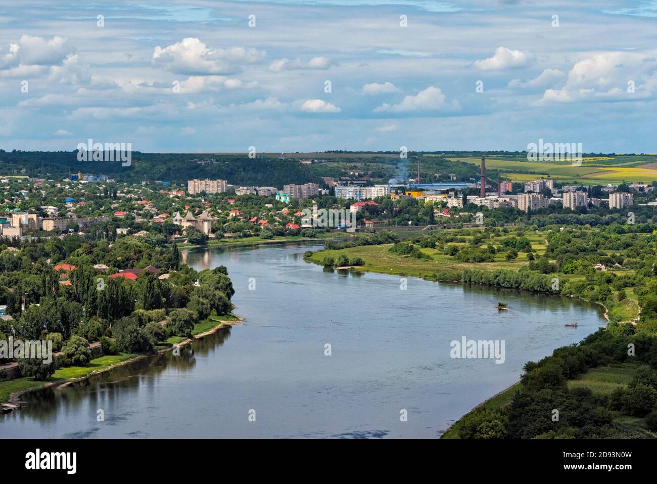 Landscape along the Dniester River, Soroca, Moldova Stock Photo