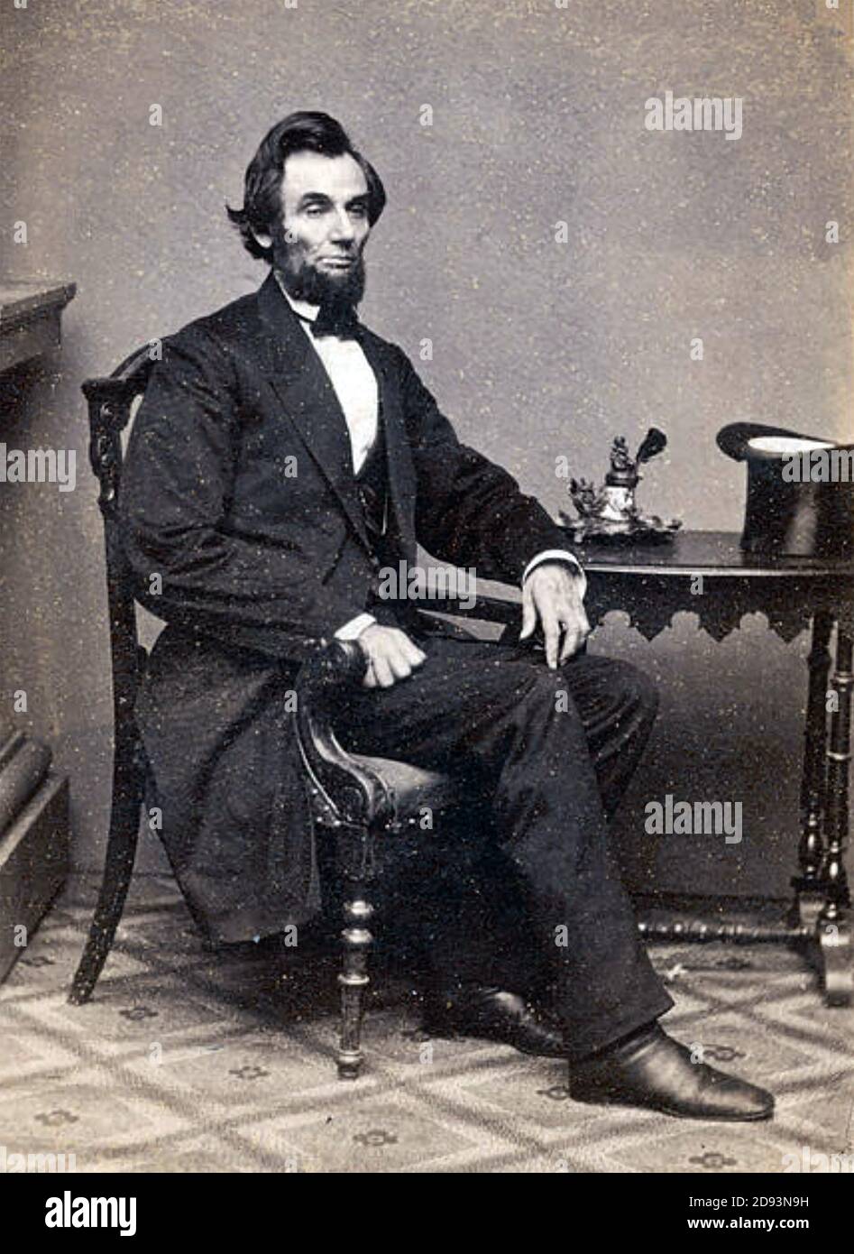 ABRAHAM LINCOLN (1809-1865) American statesman about 1850 Stock Photo