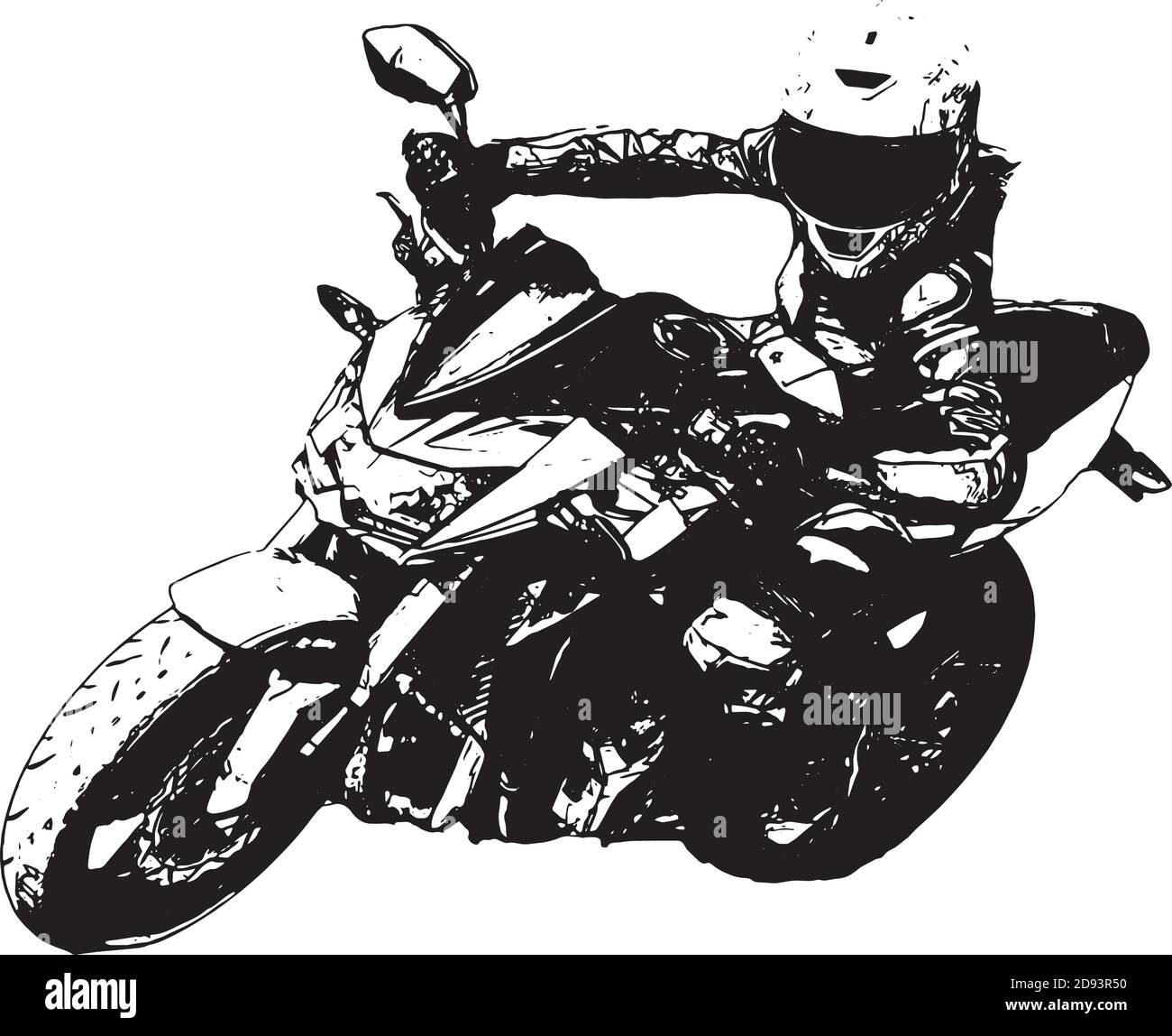 Motorcycle icon or sign. Vector black silhouette of bike or motorcycle. Stock Vector