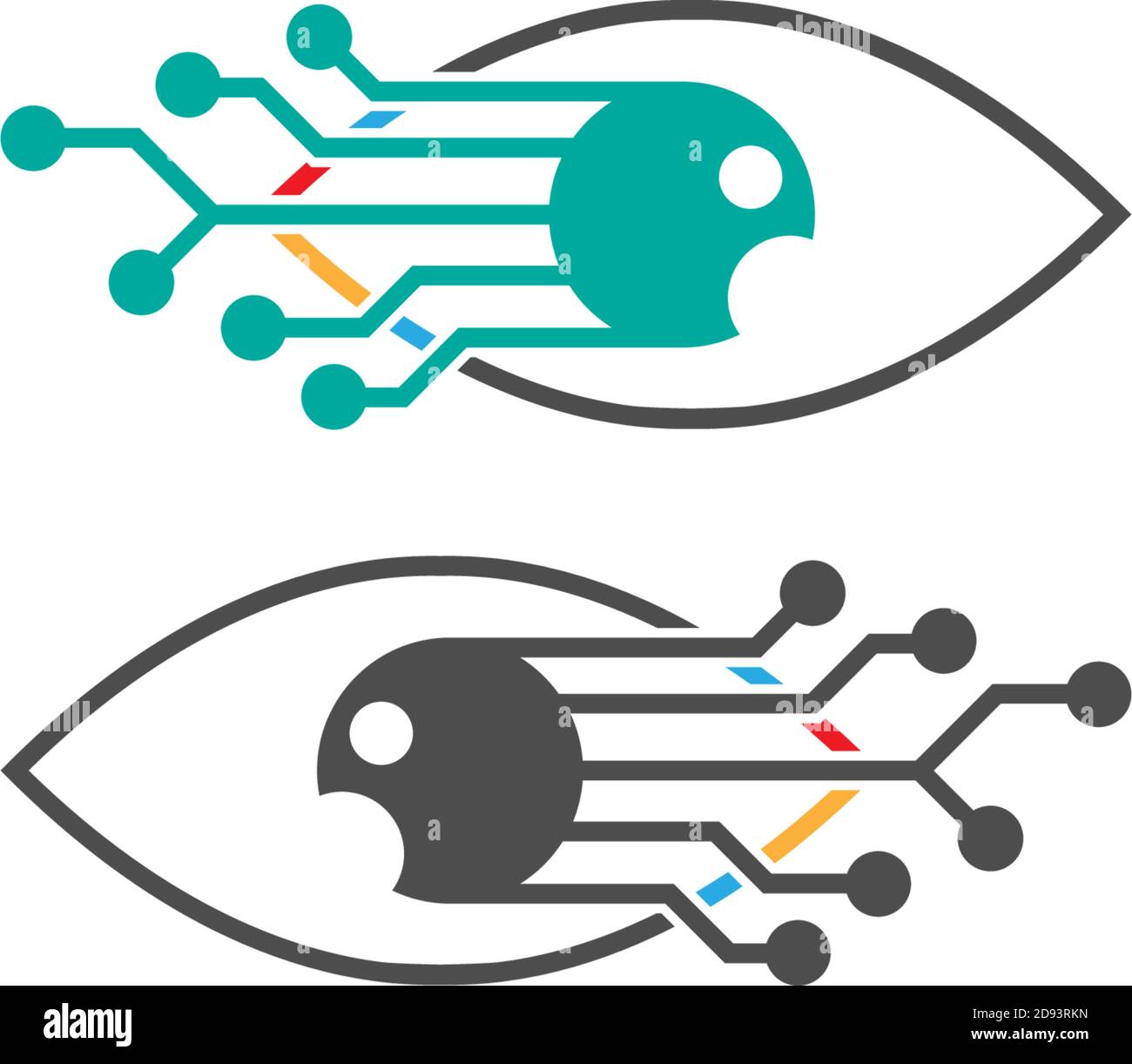Circuit technology icon logo template Stock Vector
