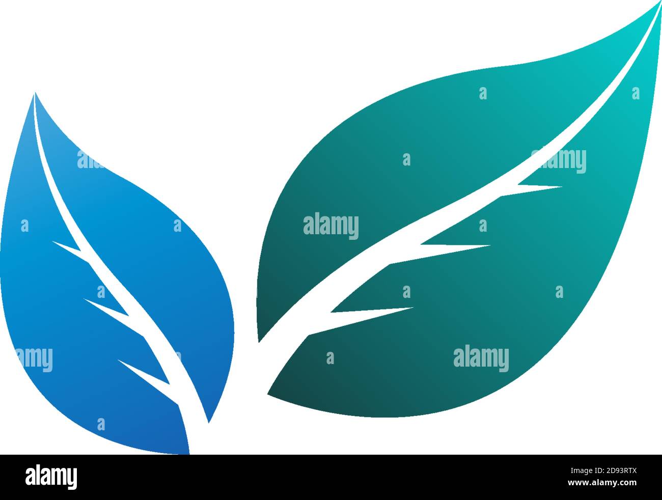 Leaf icon logo template illustration Stock Vector Image & Art - Alamy