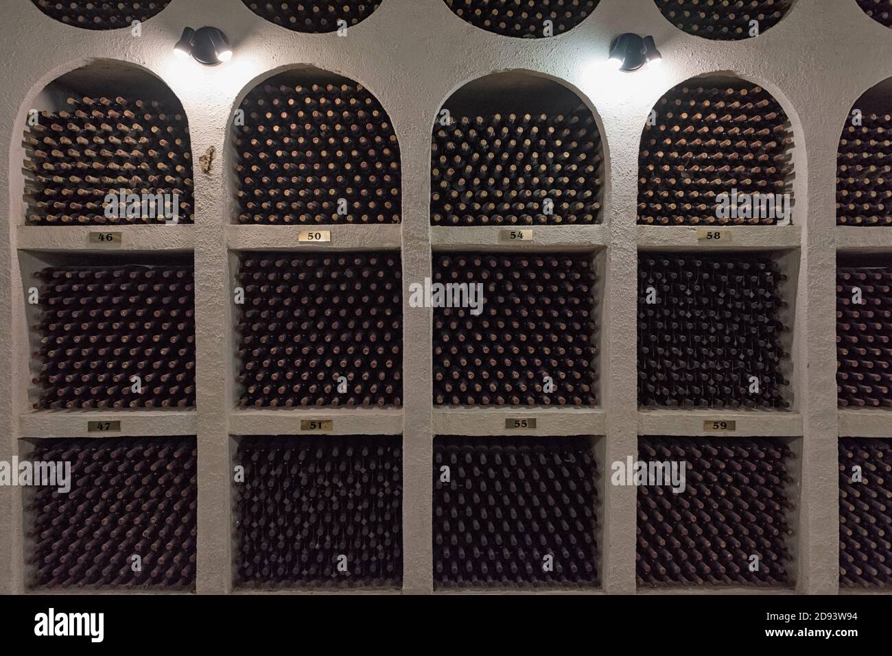 Underground cellars of Cricova Winery, Chisinau, Moldova Stock Photo