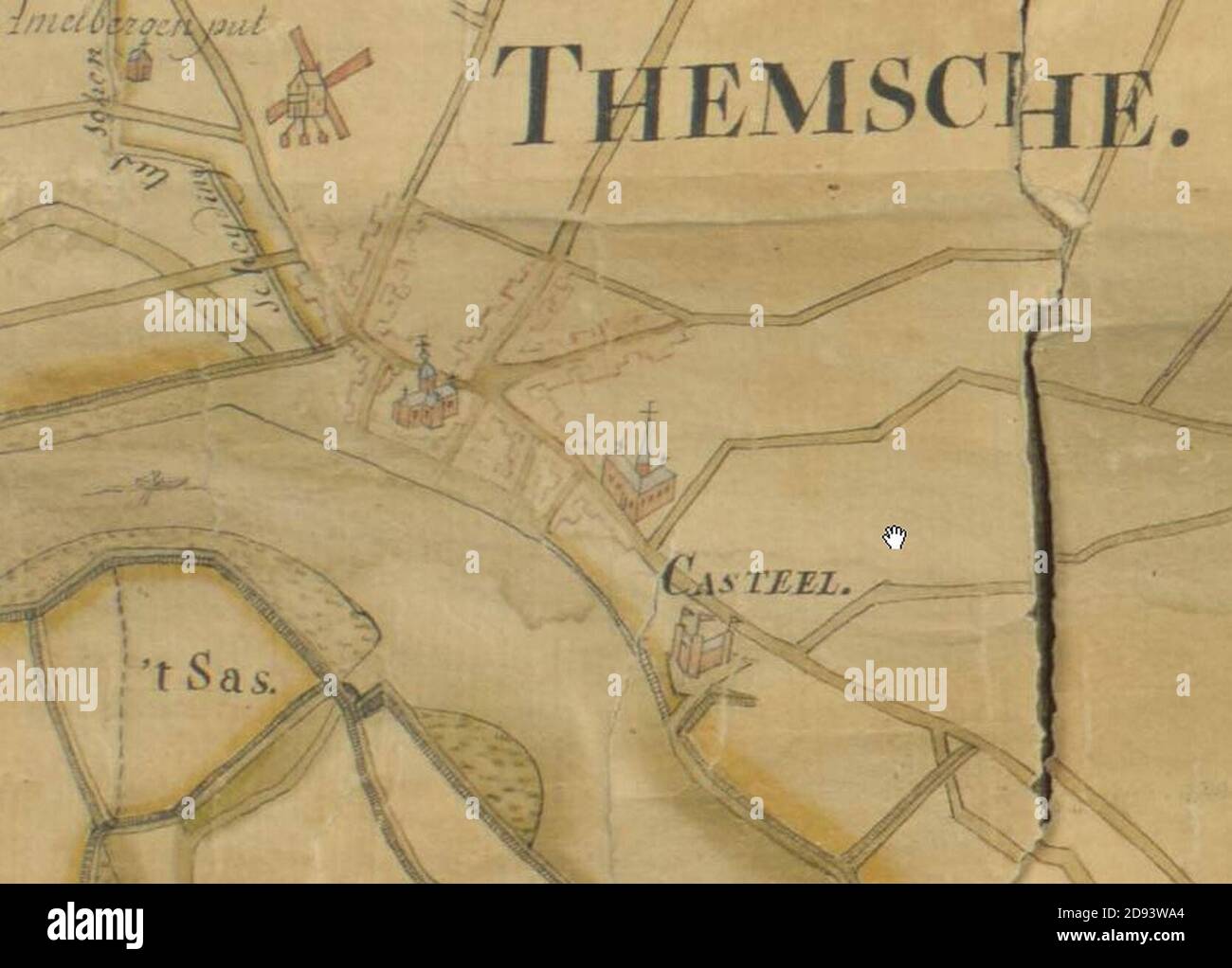 Kaart van het Land van Waas