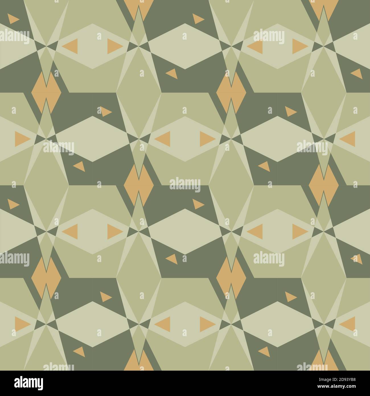 green and yellow geometric seamless vector pattern Stock Vector