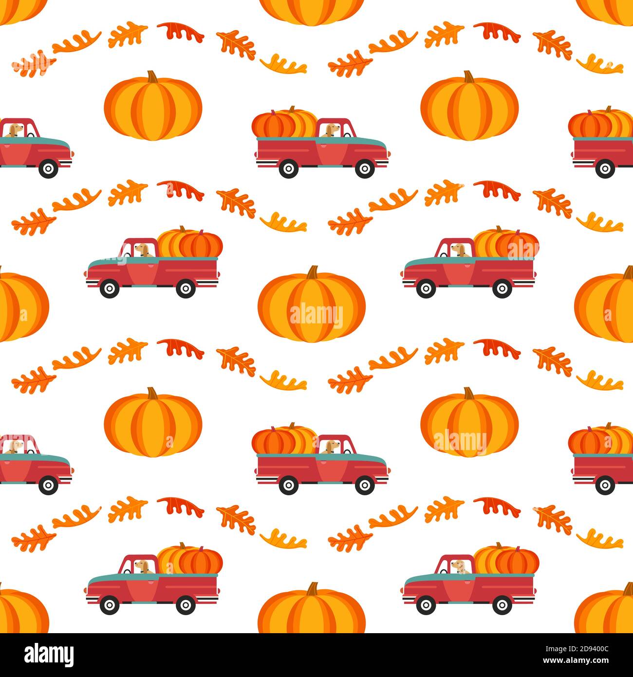 Thanksgiving Fall fest pumpkin seamless pattern Stock Vector