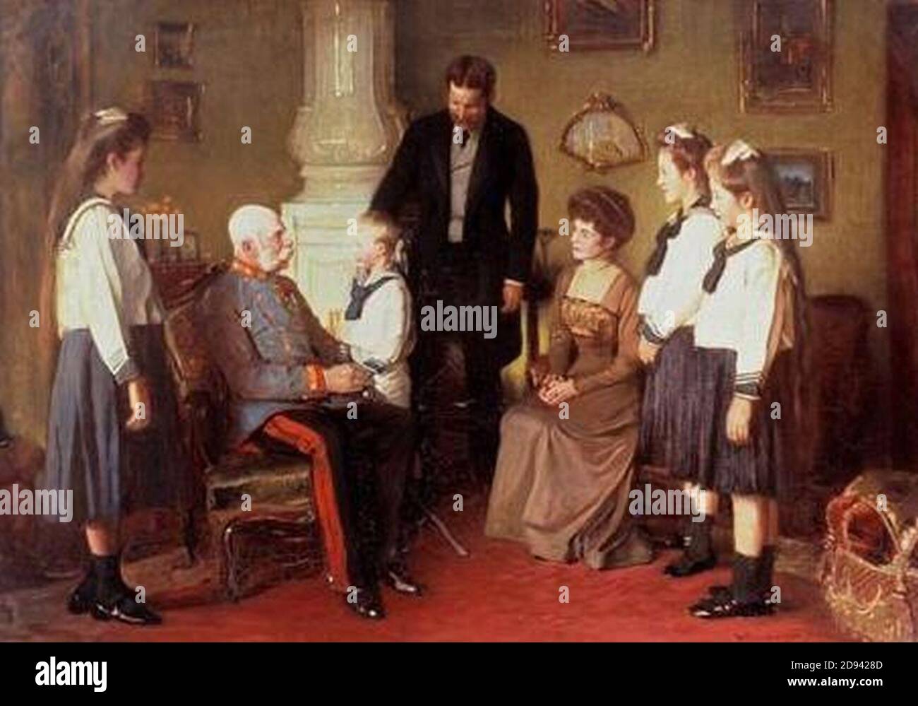Kaiser Franz Joseph besucht die Gräfin Seefried Stock Photo Alamy