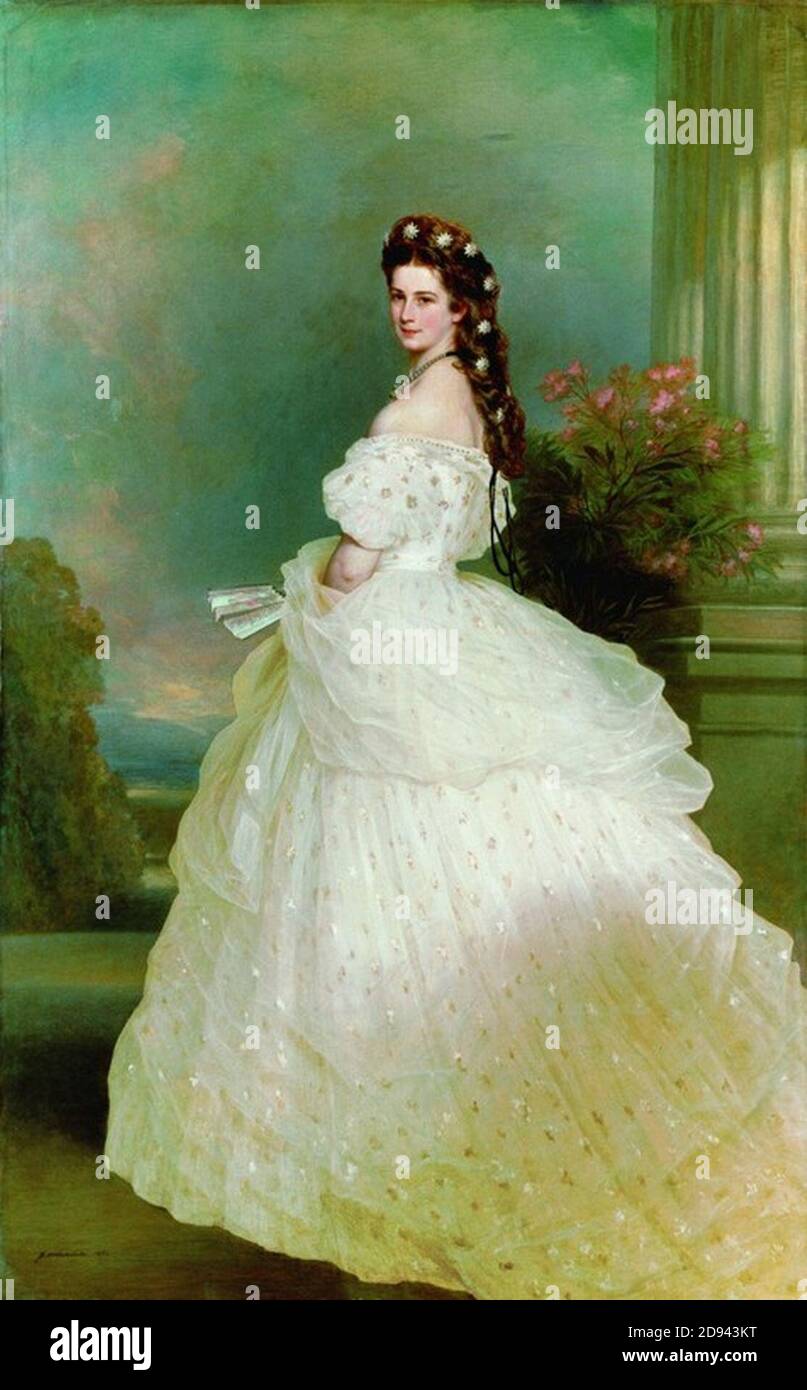 購入禁止Kaiserin Elisabeth im Galakleid 複製画