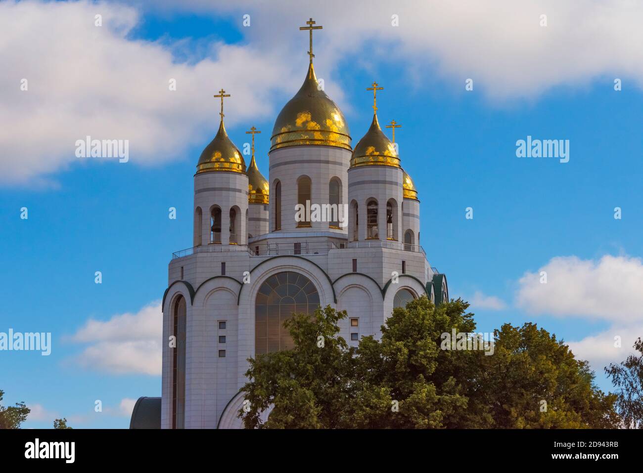 Russian Orthodox Cathedral of Christ the Savior, Kaliningrad, Russia Stock Photo