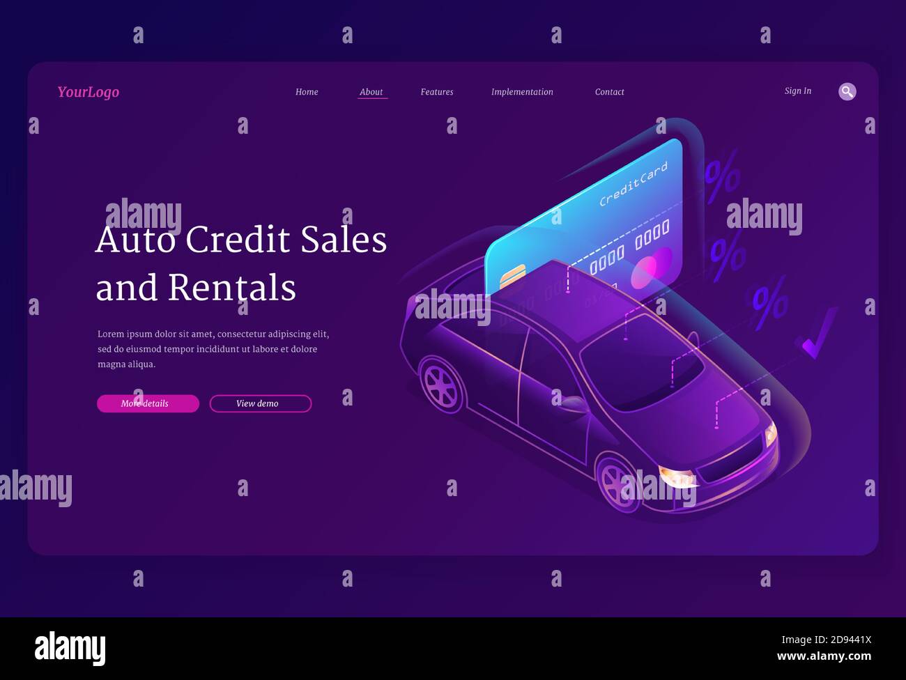 Auto rentals Stock Vector Images Alamy