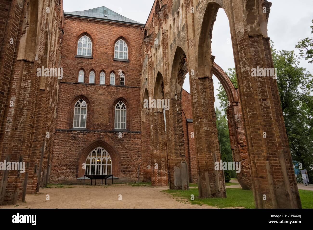 Ruins of Tartu Cathedral (Dorpat Cathedral), Estonia Stock Photo