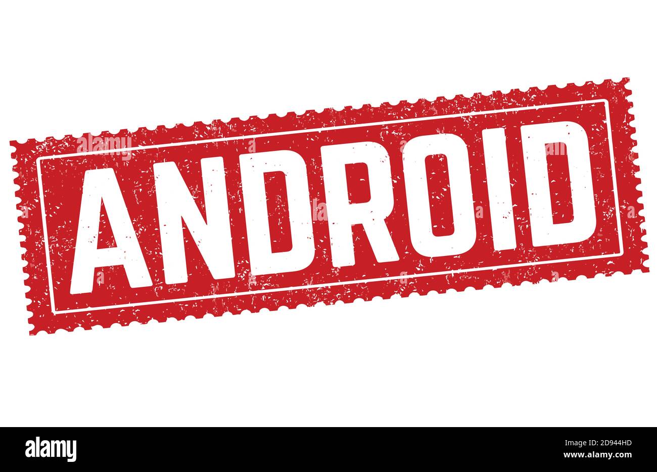 Android grunge rubber stamp on white background, vector illustration Stock Vector