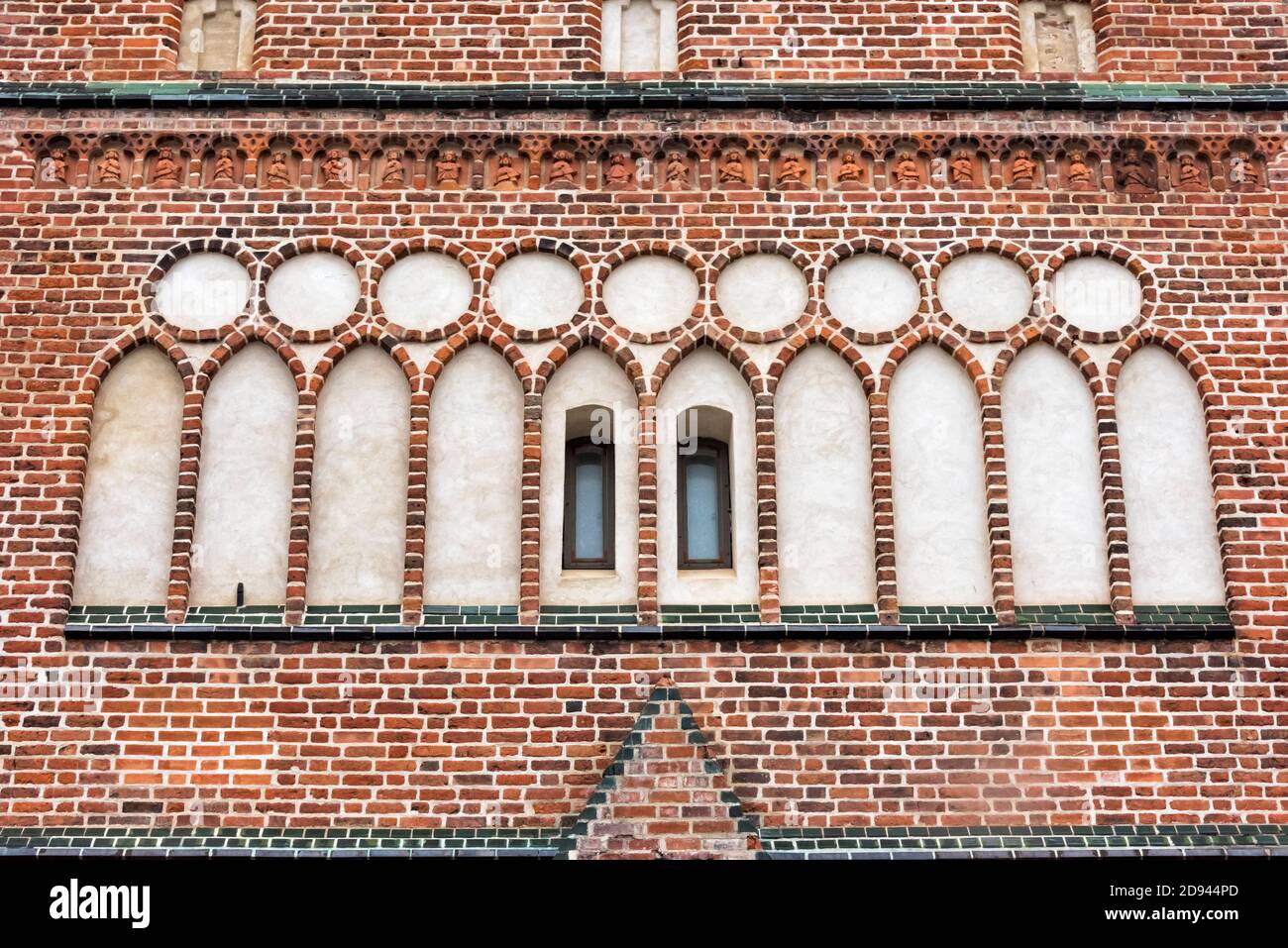 Architectural details of St. John's Church in the old town, Tartu, Estonia Stock Photo