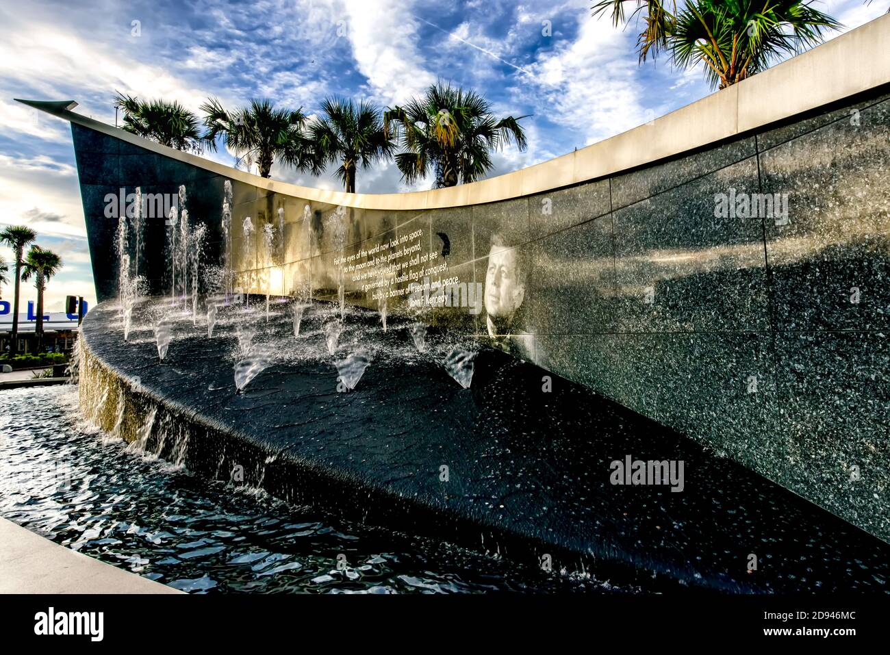 Entrance to the John F. Kennedy Space Center (KSC) i on Merrit Island Florida Stock Photo