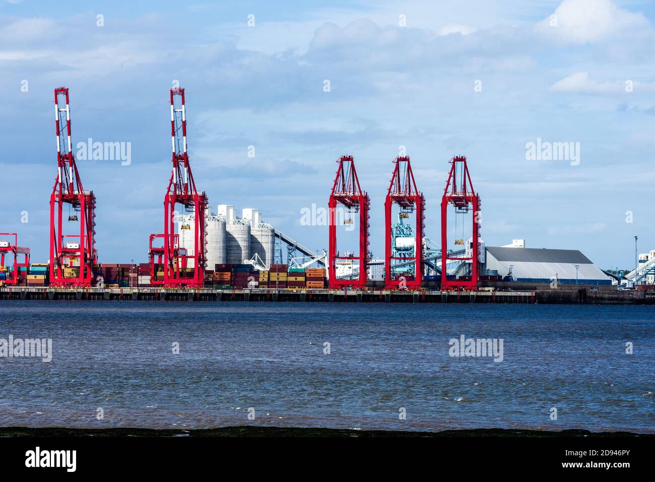 Heavy lifting gear for handling containers at the Port of Liverpool, UK