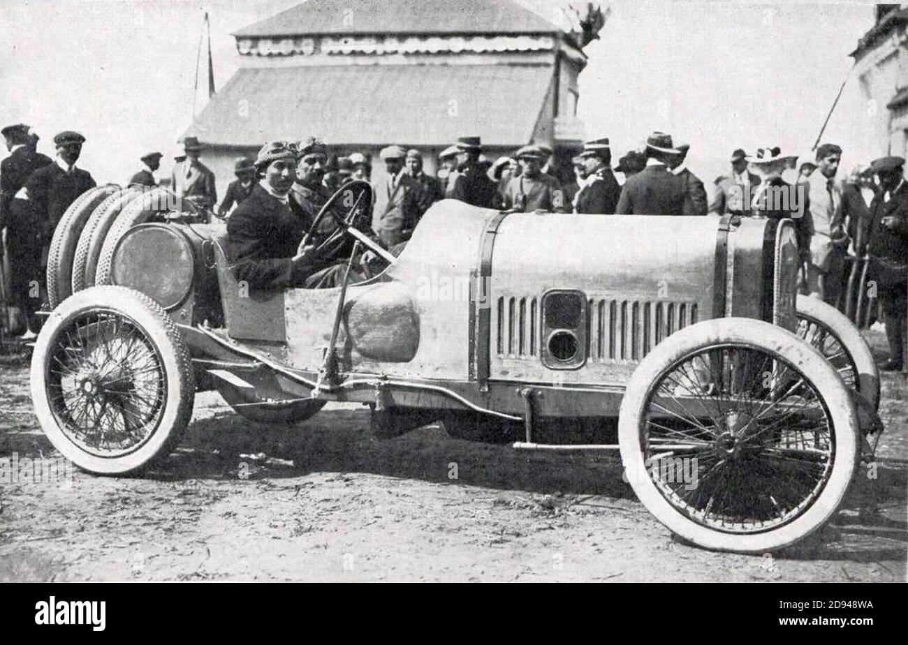 Jules Goux à Indianapolis 500 en 1913. Stock Photo