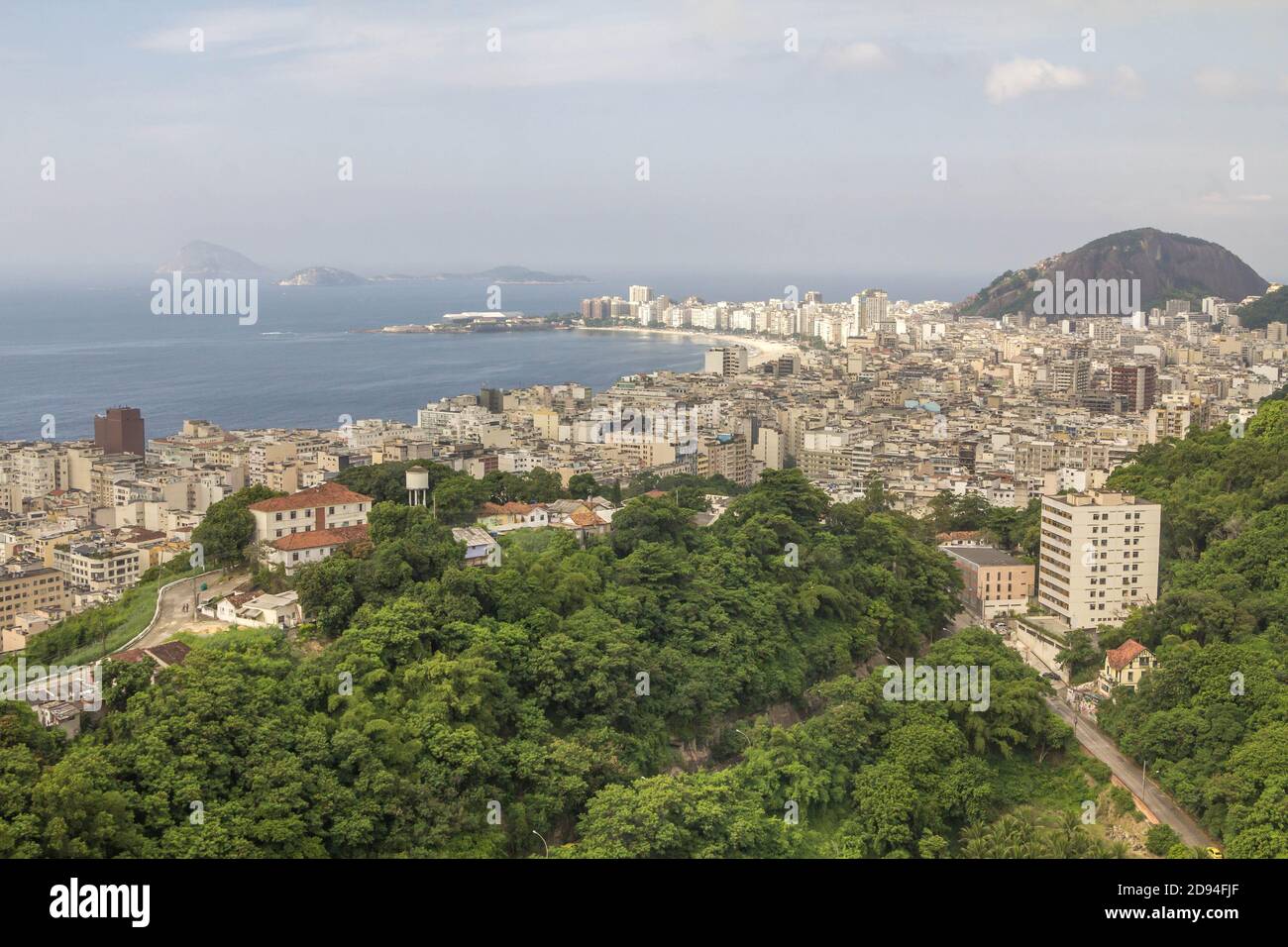 Aerial view of copacabana, rio de janeiro, Brail Stock Photo