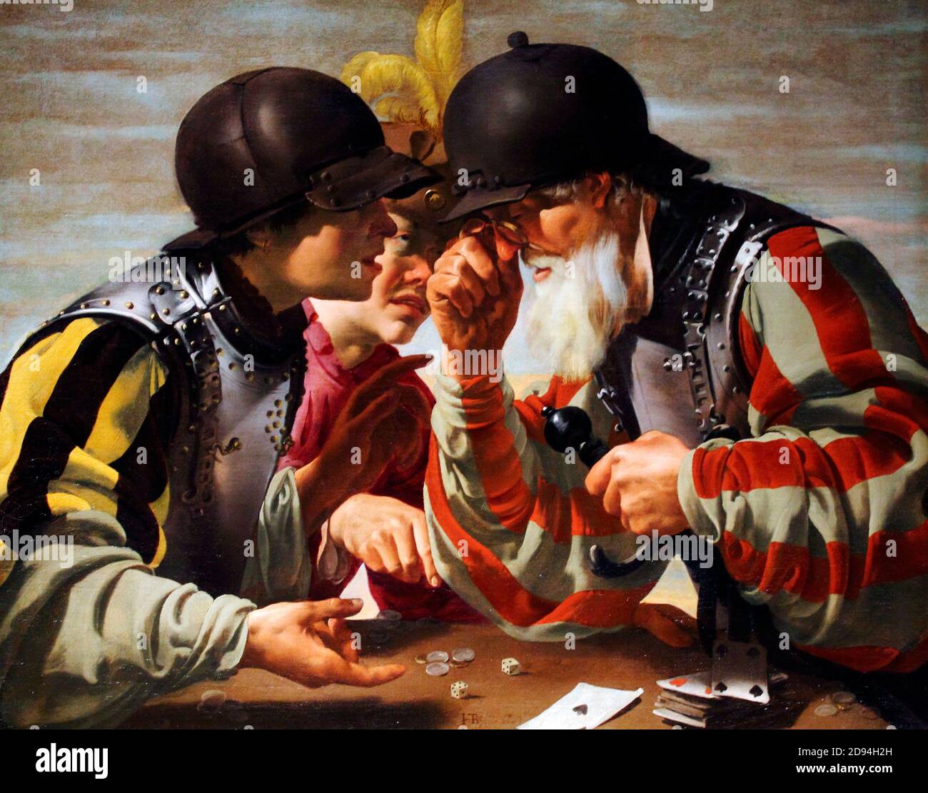 The Card Players - Hendrick ter Brugghen, 1623 Stock Photo