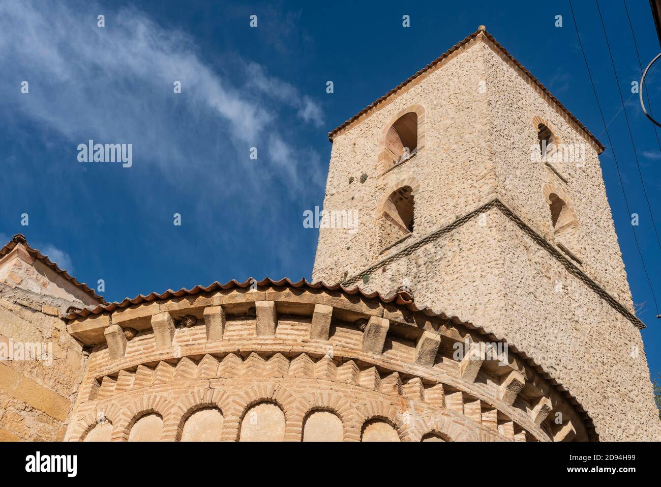romanic church of Santiago in Sepulveda, Spain Stock Photo