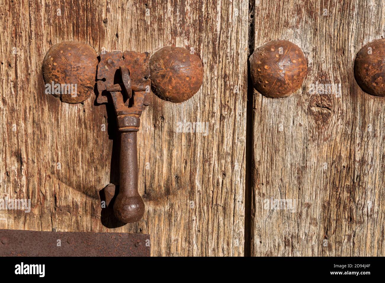 antique wooden door handle Stock Photo Alamy