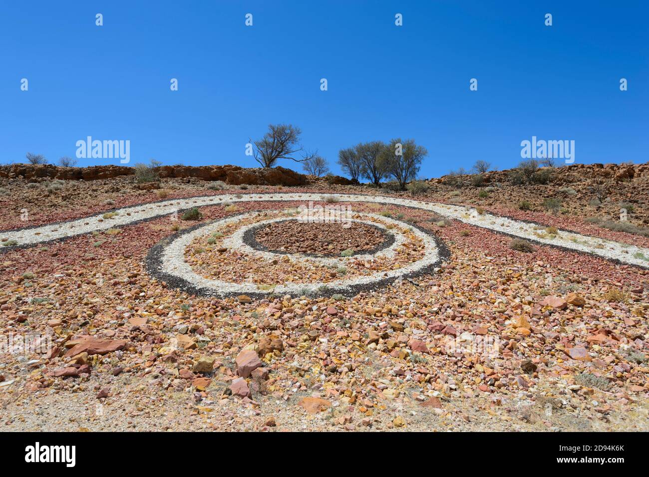 The Dreamtime Serpent is a hillside artwork created with all the different  types of gravel and gibbers which are found throughout the Diamantina Shire  Stock Photo - Alamy