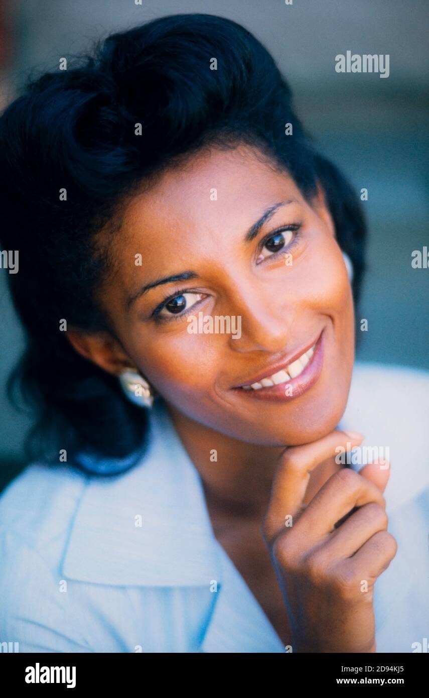 Pam Grier - Pamela Suzette Grier is an American actress. She achieved fame for her starring roles in a string of 1970s action, blaxploitation films. Stock Photo