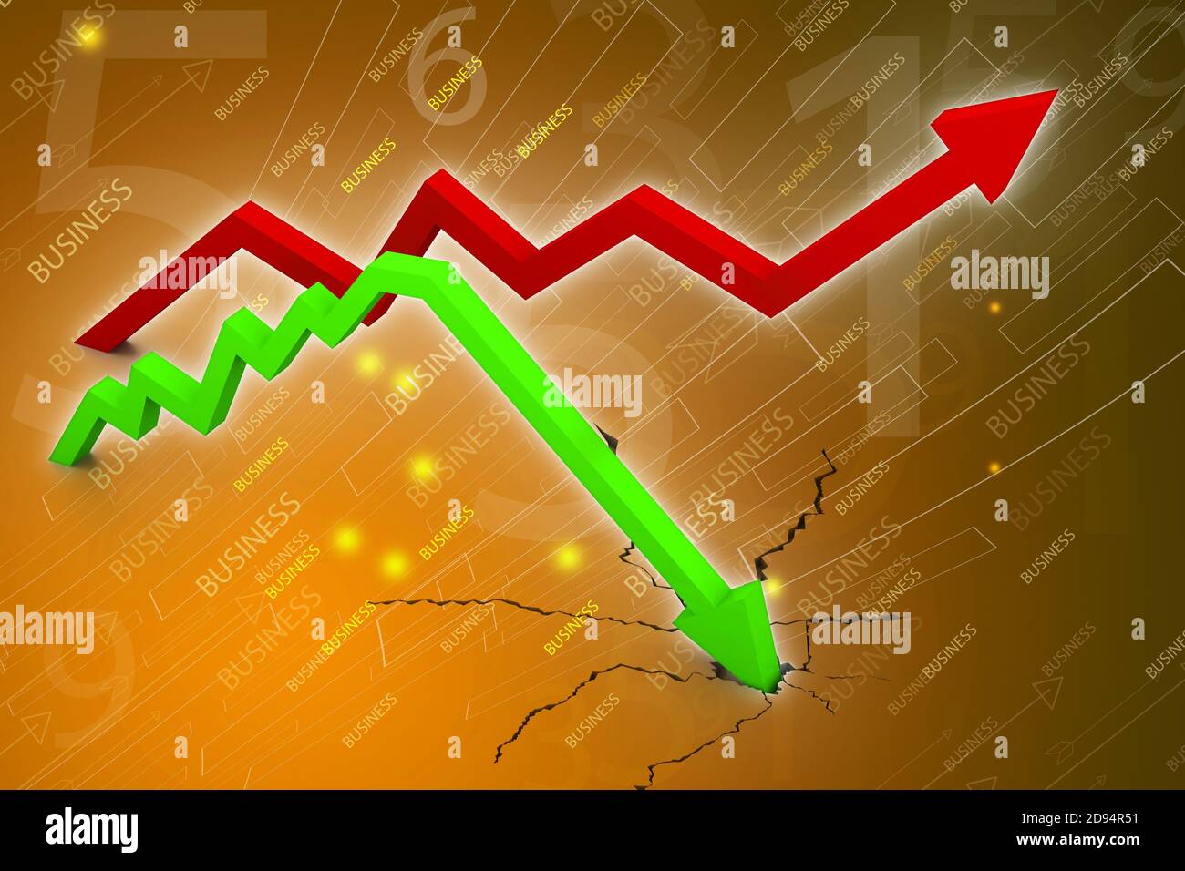 Decreases and Growth Stock Photo - Alamy