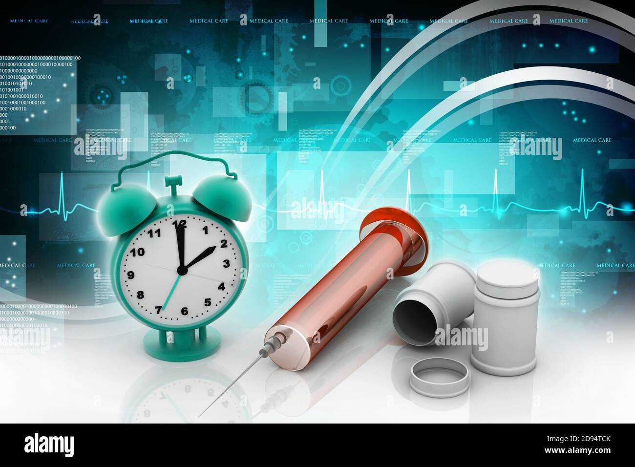 Med Tech Clock Medical Concept With Clock Stock Photo - Alamy