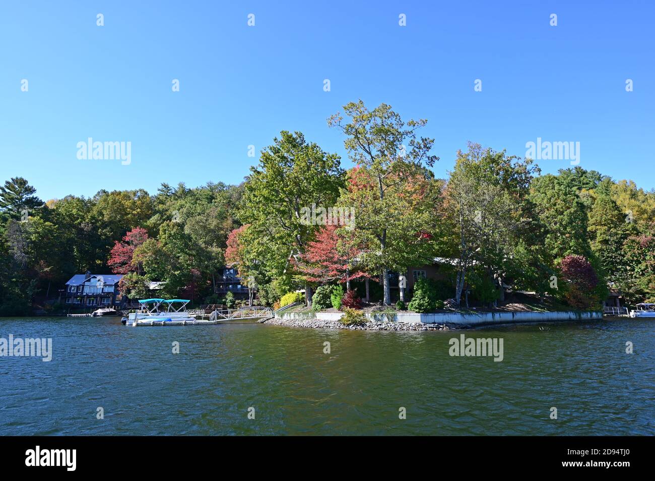 Lake Santeetlah, North Carolina October, 2020 Lake homes on