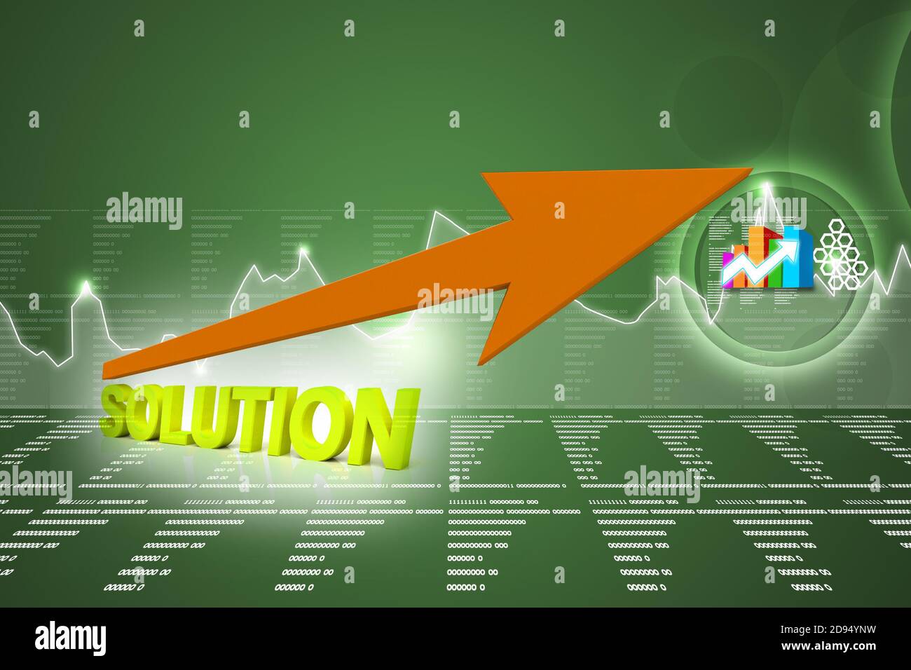 3d muti use solution in color background Stock Photo - Alamy