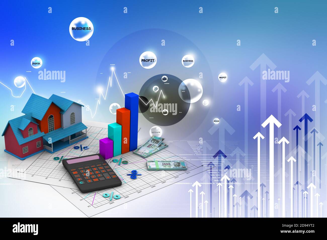 Sale house and calculator Stock Photo Alamy