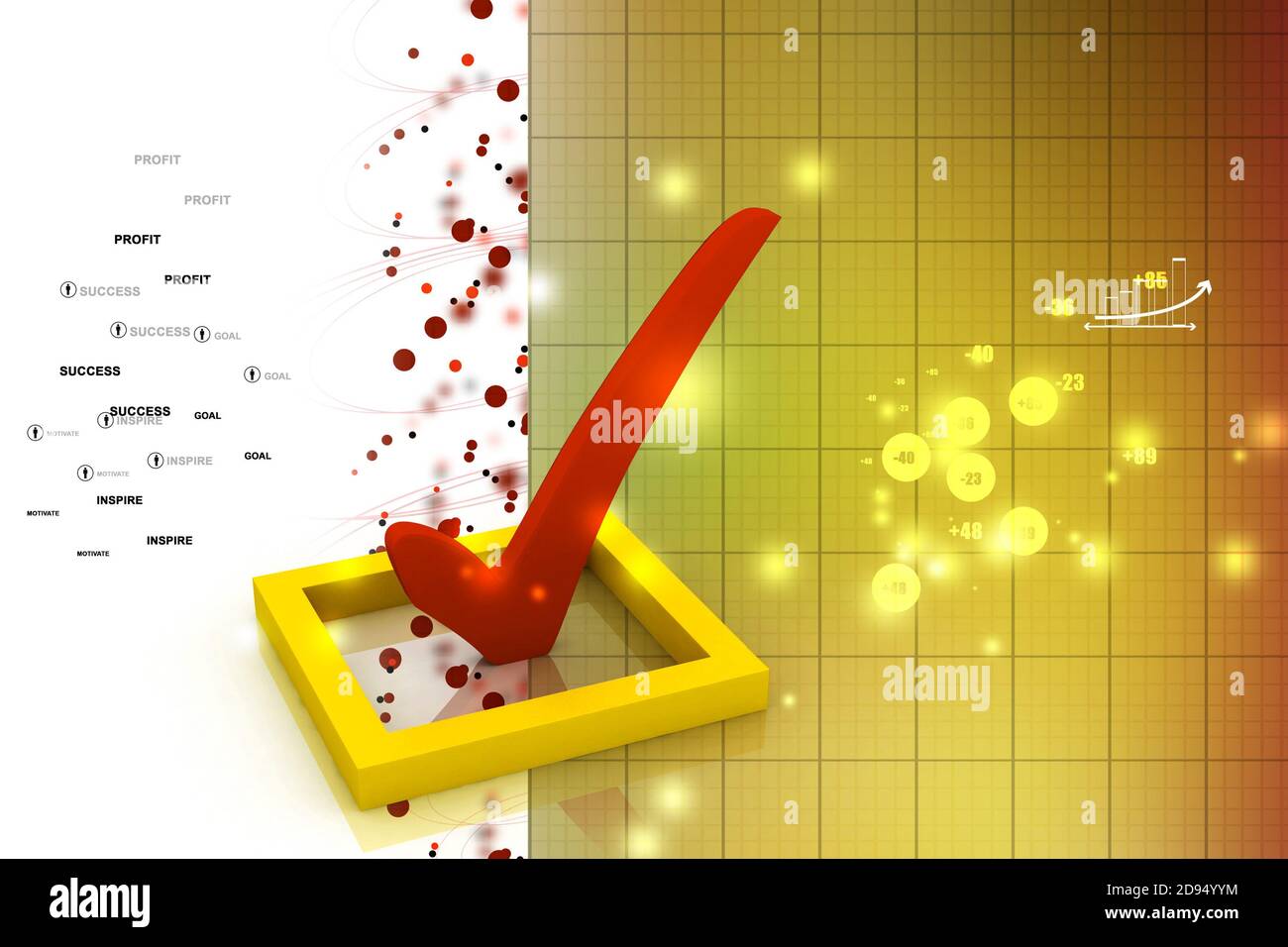 3d multi use check box with check Stock Photo - Alamy