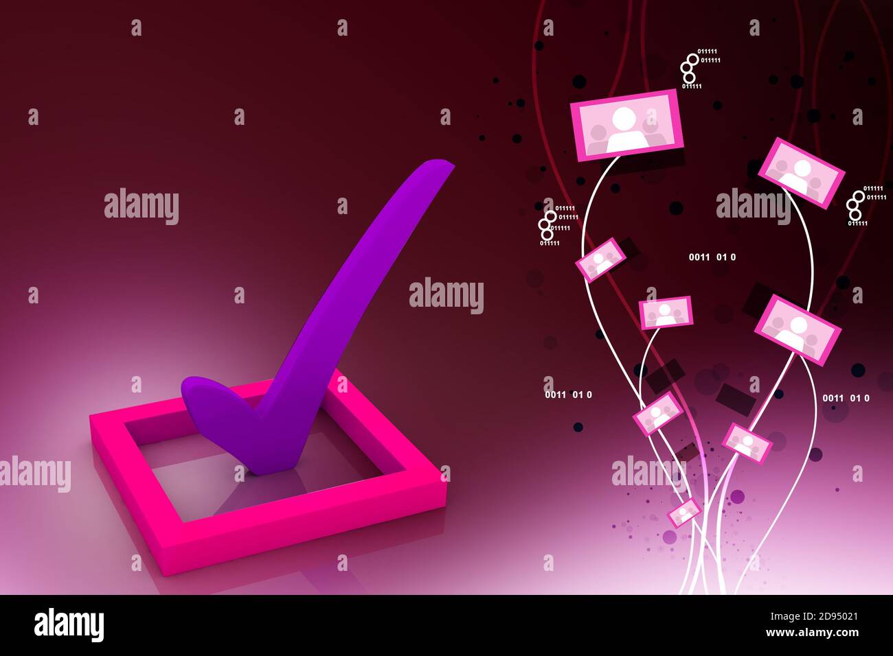 3d multi use check box with check Stock Photo - Alamy