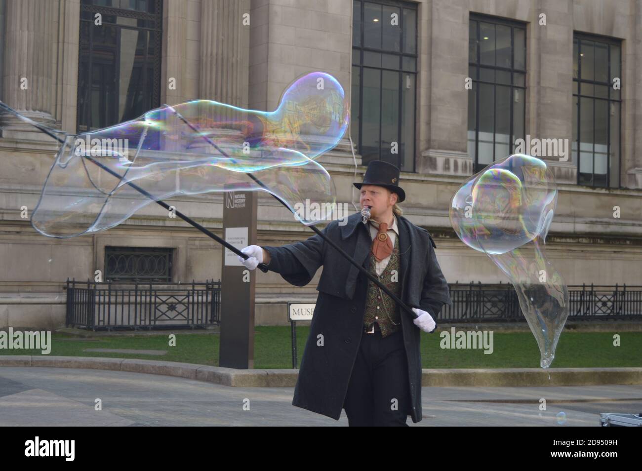 Giant bubbles in London Stock Photo