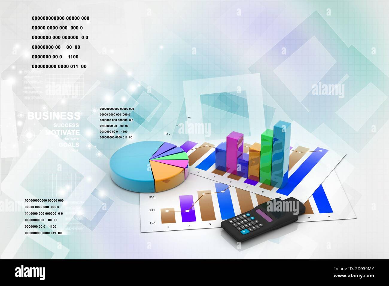 Business graph with chart Stock Photo - Alamy