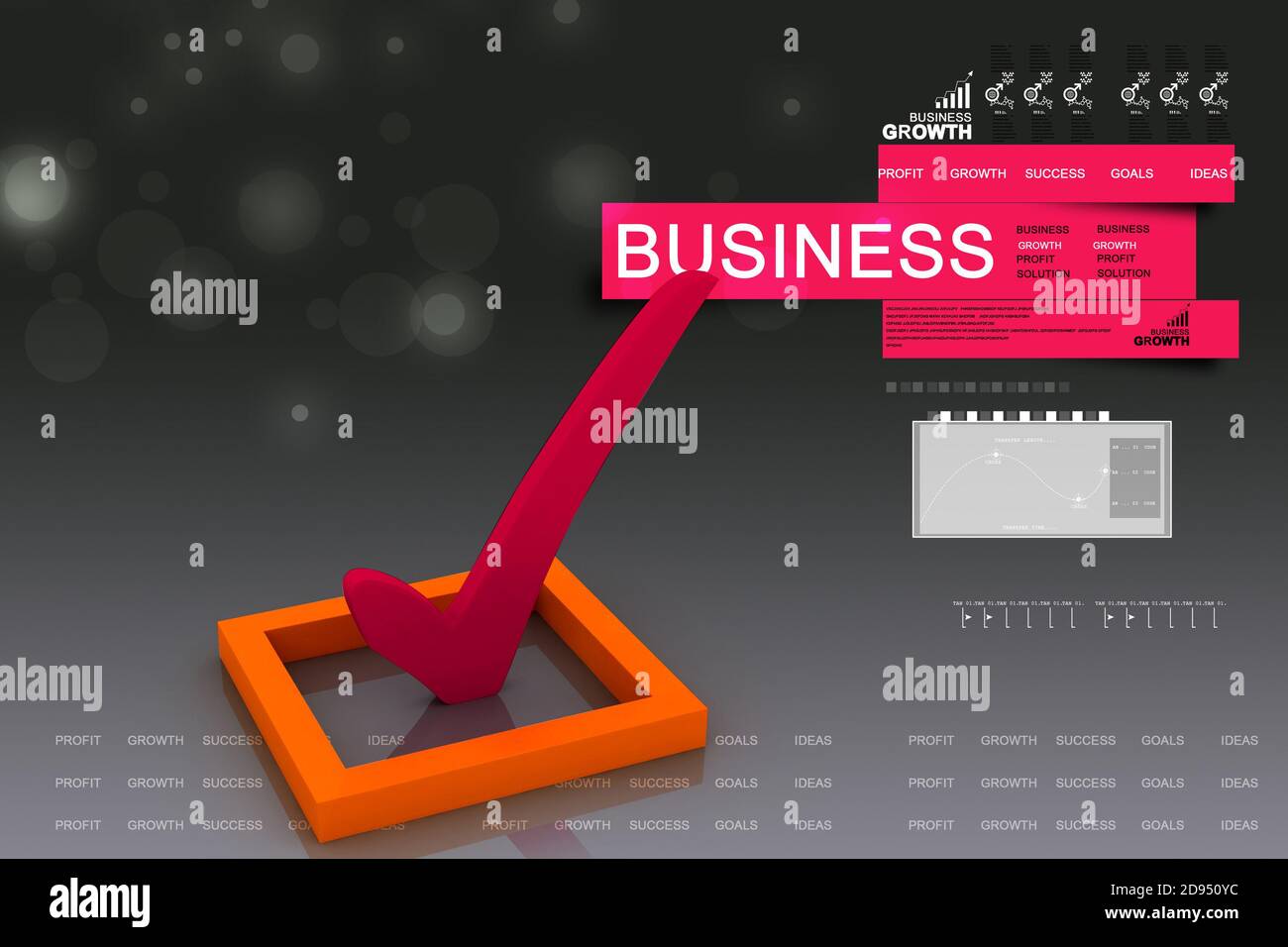 3d multi use check box with check Stock Photo - Alamy