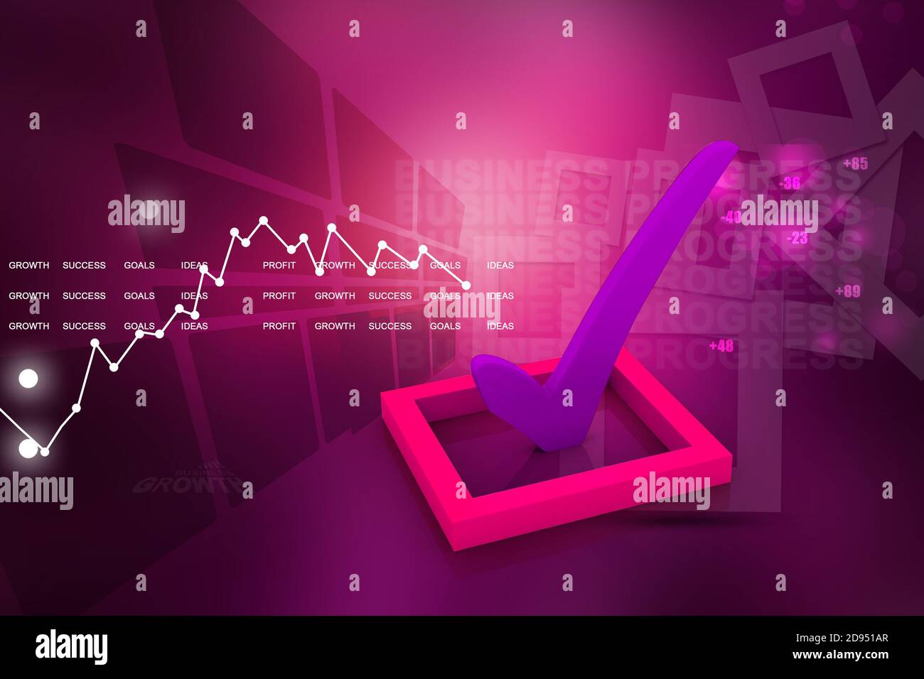 3d multi use check box with check Stock Photo - Alamy