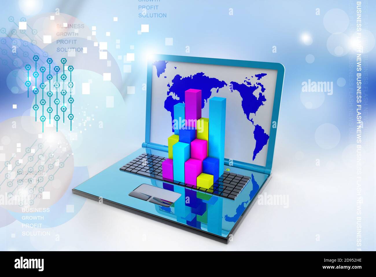 Graph in computer Stock Photo - Alamy