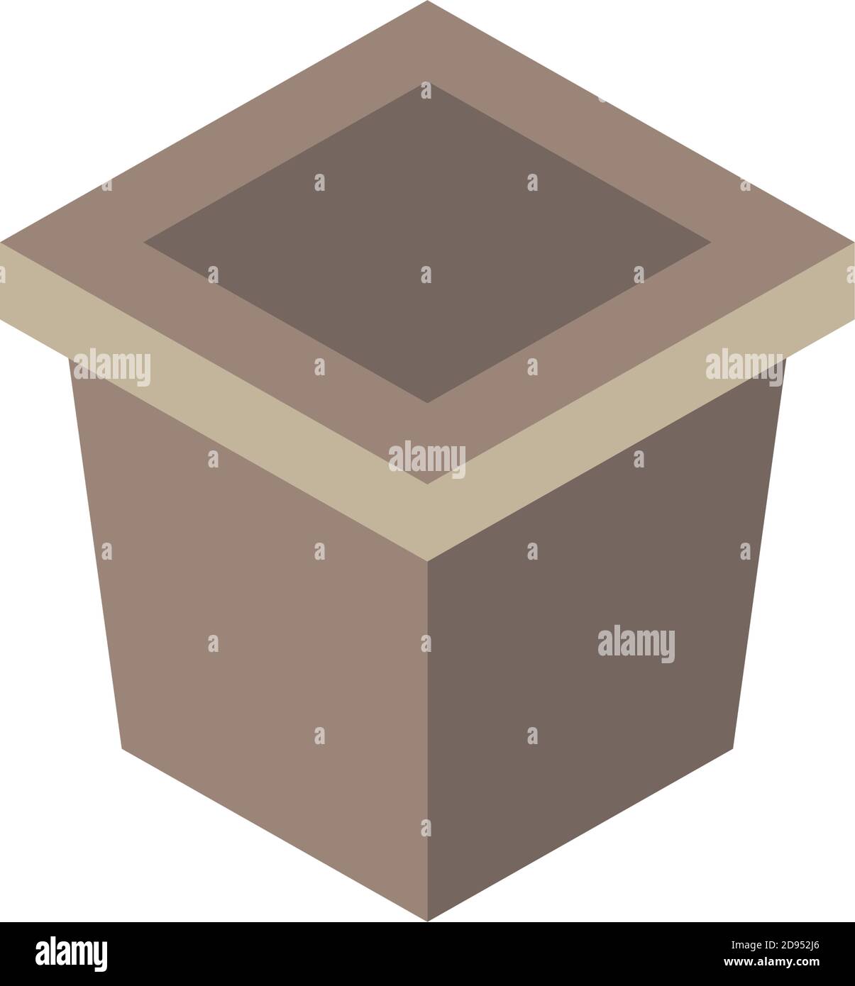 garbage bin park Isometric style icon vector illustration design Stock Vector