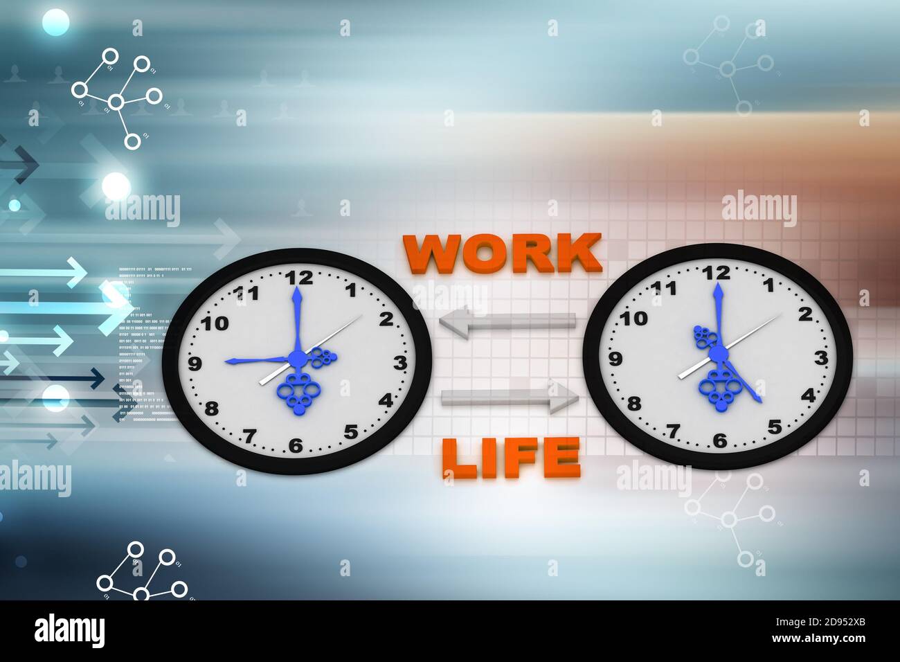 Work & Life Time Stock Photo - Alamy