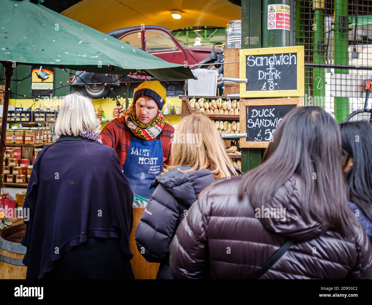 London, UK, December 7, 2013: Borough Market Stock Photo