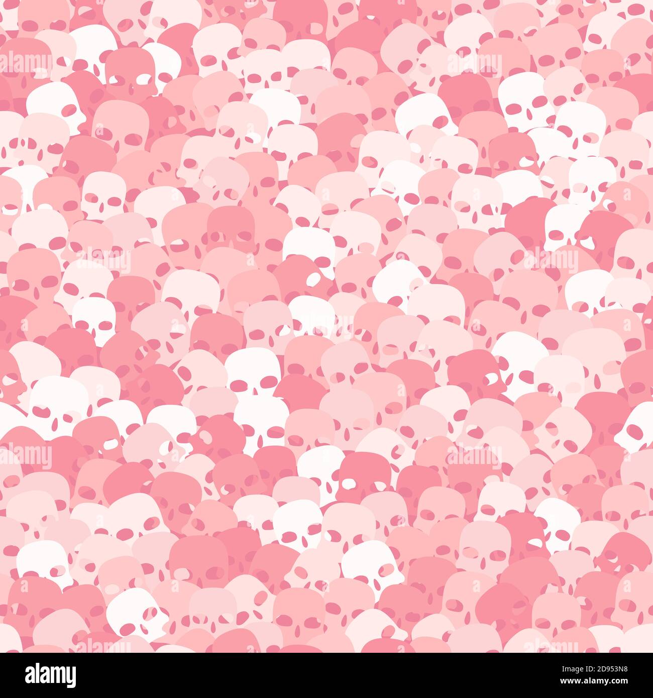 Cool skulls in white and pink halftone colors. Vector illustration of a skull Stock Vector