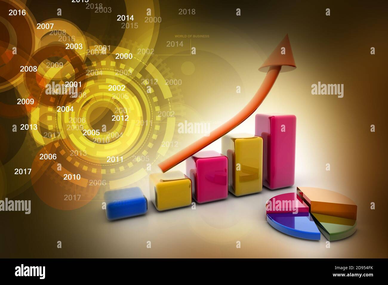 Business graph and pie chart with business concept Stock Photo - Alamy