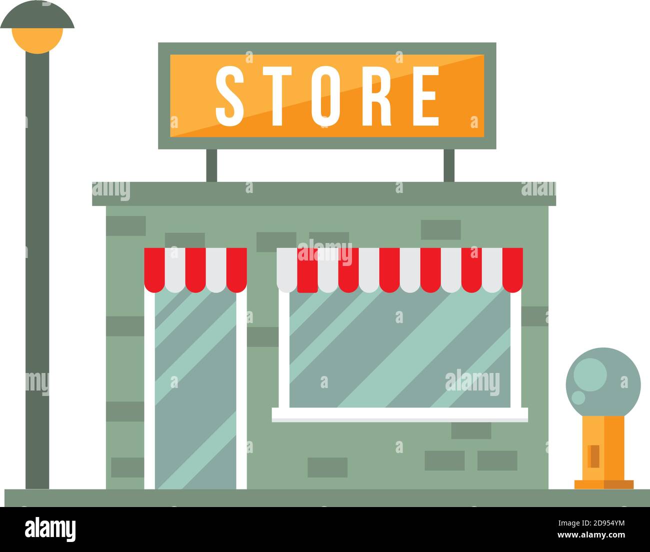 little store building facade scene vector illustration design Stock ...