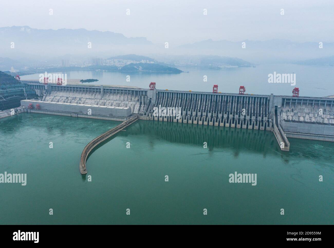 Beijing, China. 1st Nov, 2020. Aerial photo taken on Nov. 1, 2020 shows the Three Gorges Dam in central China's Hubei Province. Credit: Xiao Yijiu/Xinhua/Alamy Live News Stock Photo